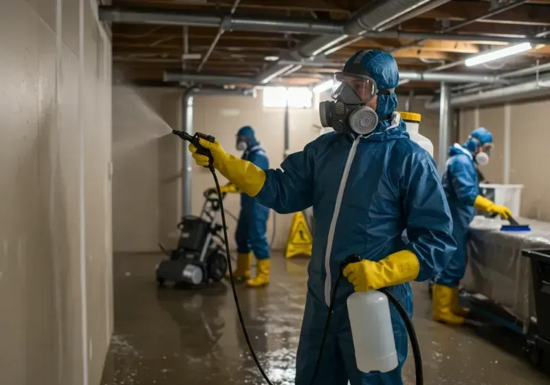 Basement Sanitization and Antimicrobial Treatment process in Kilmanagh, MI